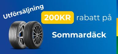 Sommardäck utförsäljning, 200kr rabatt på däck